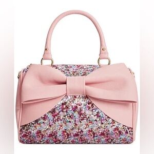 Pink Glitter Bow Handbag